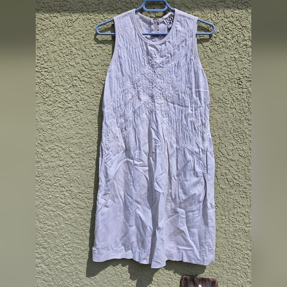 Prairie Underground Grey V Neck Dress with Pockets